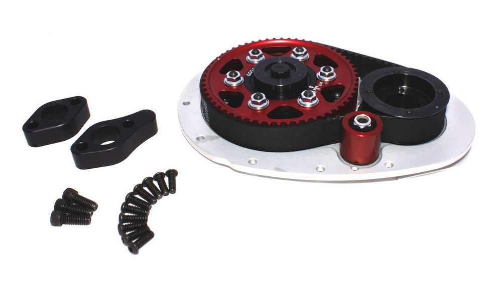 Camshaft Belt Drive - Hi-Tech - External - Adjustable - Idler Pulley - Billet Aluminum - Small Block Chevy - Kit