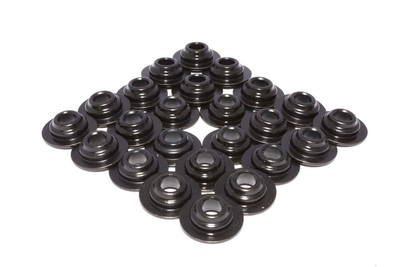 Valve Spring Retainer - 7 Degree - 0.630 in OD Step - 0.959 in Single Spring - Steel - Ford Modular - Set of 24