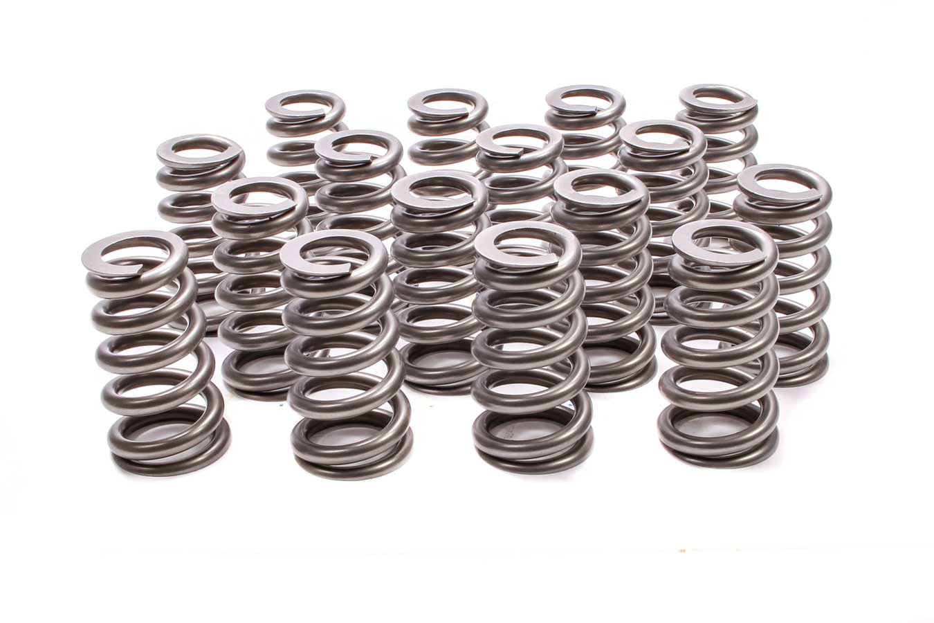 Valve Spring - Conical - Single Spring - 520 lb/in Spring Rate - 1.185 in Coil Bind - 1.332 in OD - Set of 16