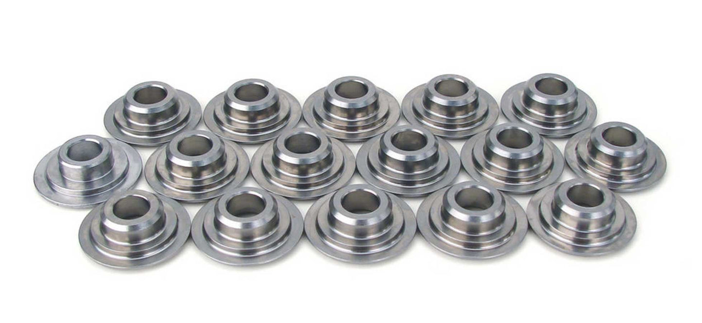 Valve Spring Retainer - 10 Degree - 1.065 in / 0.800 in OD Steps - 1.500-1.550 in Dual Spring - Titanium - Set of 16
