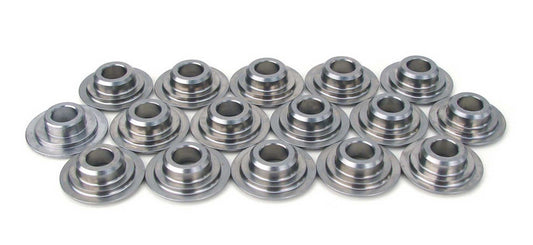 Valve Spring Retainer - 10 Degree - 1.065 in / 0.800 in OD Steps - 1.500-1.550 in Dual Spring - Titanium - Set of 16