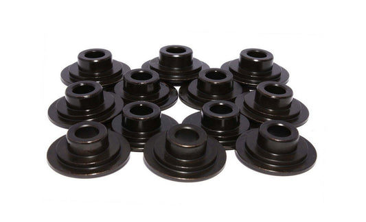 Valve Spring Retainer - Super Lock - 10 Degree - 1.065 in / 0.700 in OD Steps - 1.437-1.500 in Dual Spring - Chromoly - Black Oxide - Set of 12