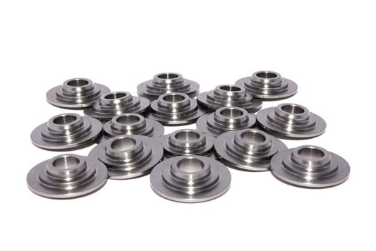 Valve Spring Retainer - 7 Degree - 0.860 in / 0.610 in OD Steps - 1.250 in Dual Spring - Titanium - Set of 16