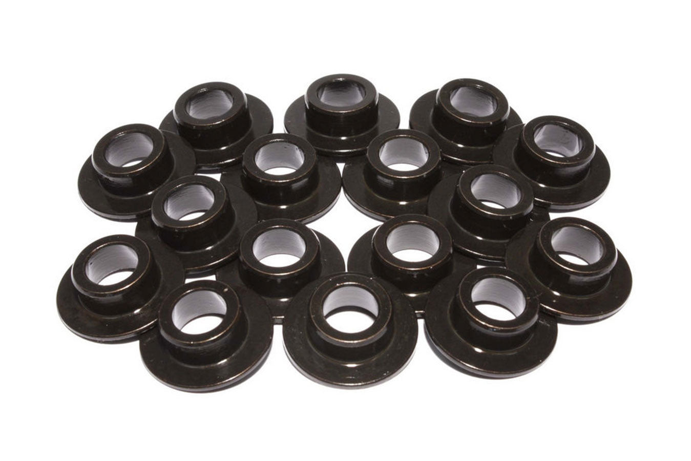 Valve Spring Retainer - 7 Degree - 0.640 in OD Step - 1.055 in Single Spring - Chromoly - Black Oxide - GM LS-Series - Set of 16