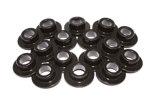 Valve Spring Retainer - 7 Degree - 0.640 in OD Step - 1.055 in Single Spring - Chromoly - Black Oxide - GM LS-Series - Set of 16