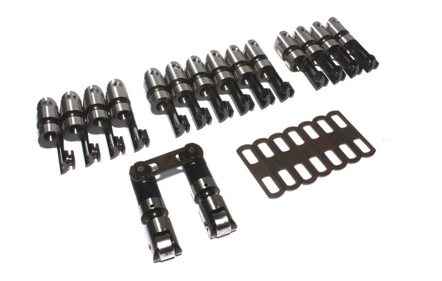 Lifter - Endure-X - Mechanical Roller - 0.842 in OD - 0.180 in Offset - Link Bar - Small Block Chevy - Set of 16