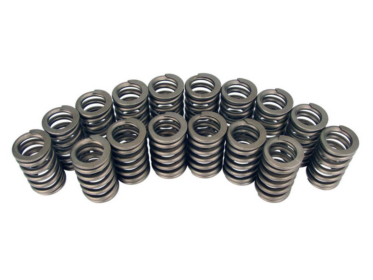 Valve Spring - Ovate Wire - Single Spring - 410 lb/in Spring Rate - 1.150 in Coil Bind - 1.260 in OD - Set of 16
