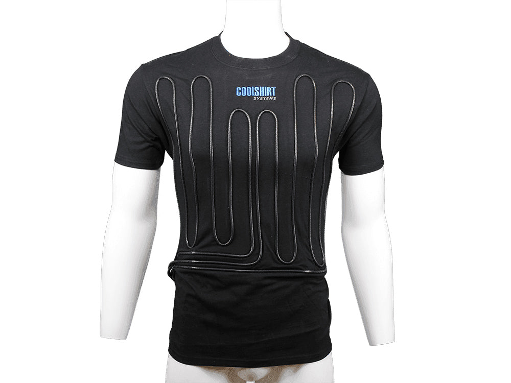 Cooling Shirt - CoolShirt - Kink Free Water Tubing - Short Sleeve - Left Side Exit - Cotton - Black - Large - Each