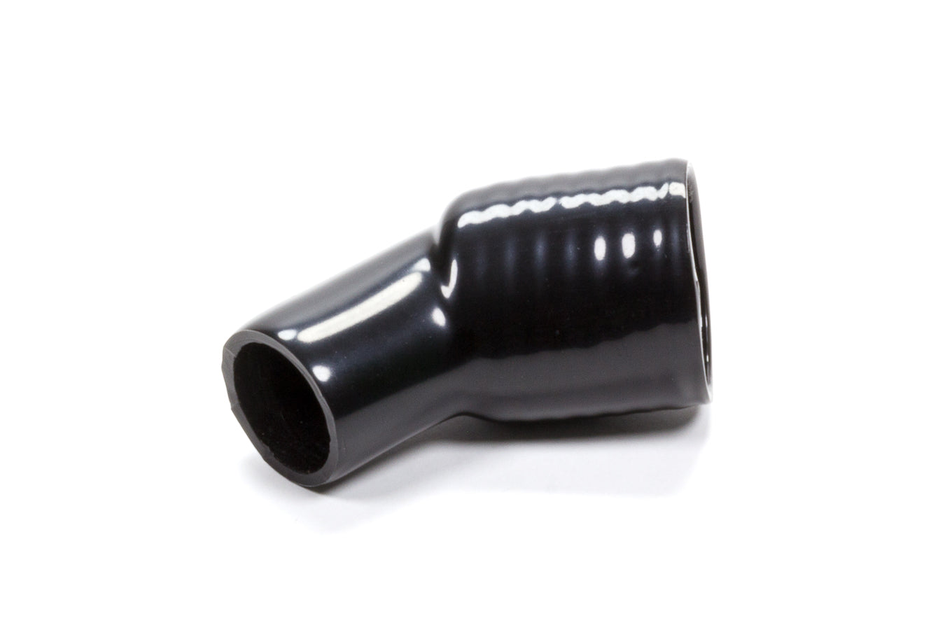 Helmet Air Hose Adapter - 45 Degree - 2 in Hose to 1-1/2 in Hose - Silicone - Black - Each