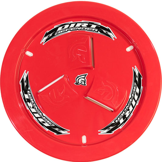 Mud Cover - Bolt-On - Hardware Included - Vented - Cover Only - Plastic - Red - 15 in Wheels - Each