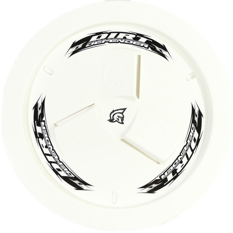 Mud Cover - Bolt-On - Hardware Included - Vented - Cover Only - Plastic - White - 15 in Wheels - Each