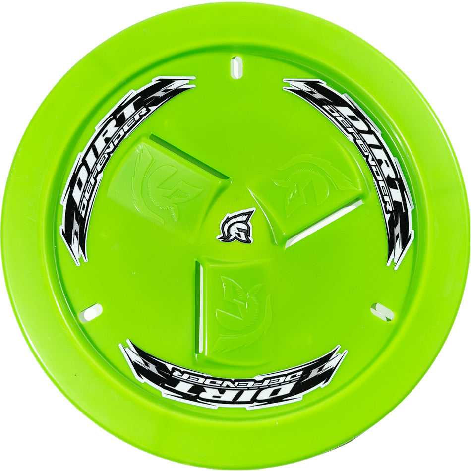 Mud Cover - Bolt-On - Hardware Included - Vented - Cover Only - Plastic - Fluorescent Green - 15 in Wheels - Each