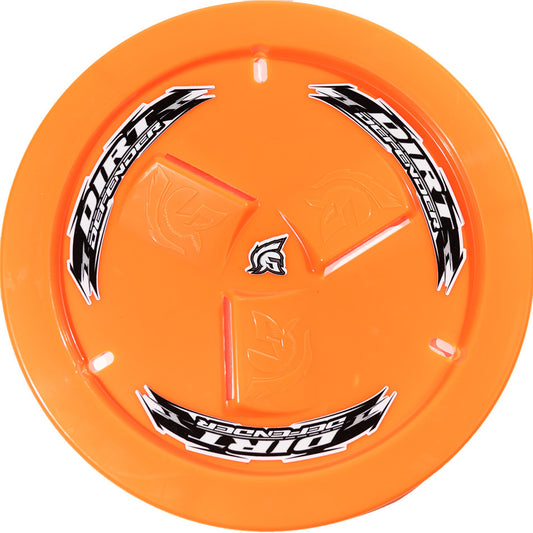 Mud Cover - Bolt-On - Hardware Included - Vented - Cover Only - Plastic - Fluorescent Orange - 15 in Wheels - Each
