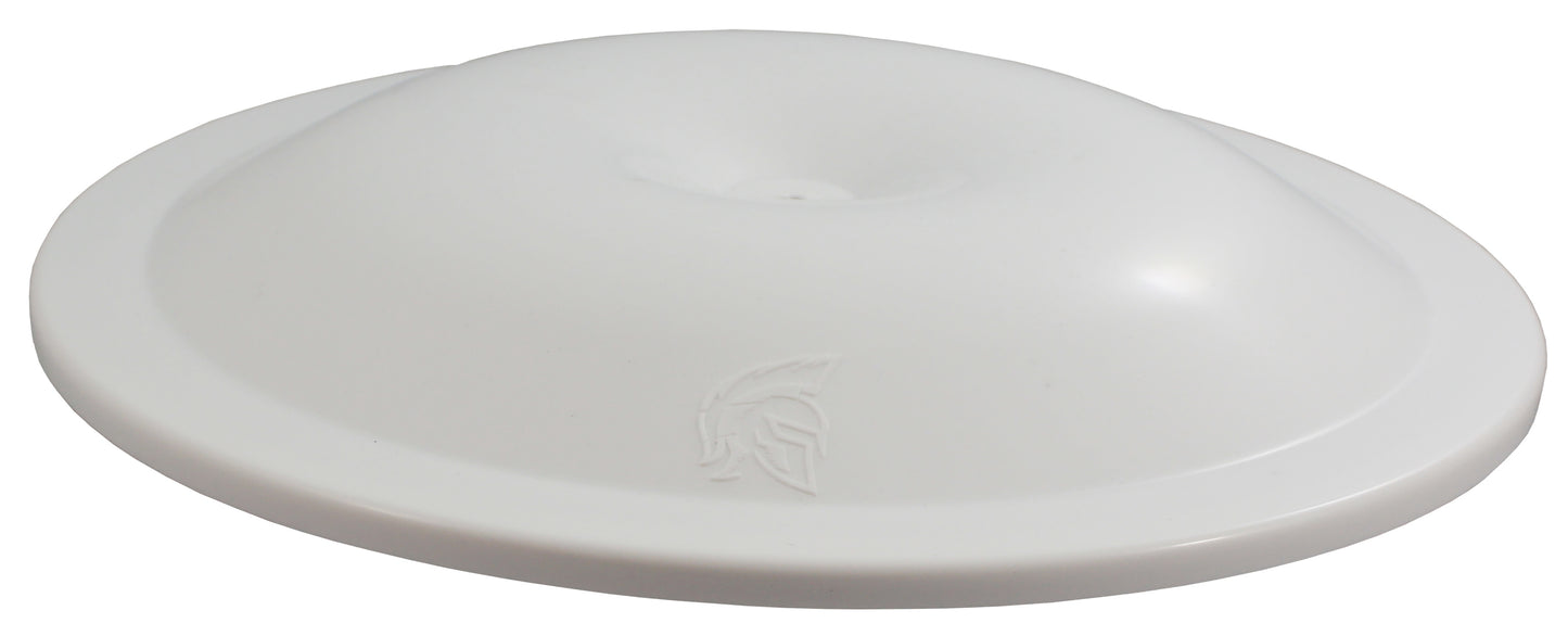 Air Cleaner Lid - 14 in Round - Dirt Defender Logo - Plastic - White - Each