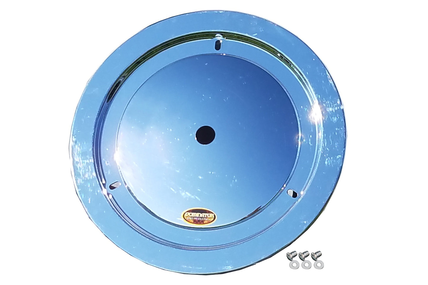 Mud Cover - Ultimate Real - Quick Turn Fasteners - Hardware Included - Cover Only - Plastic - Chrome - 15 in Wheels - Each