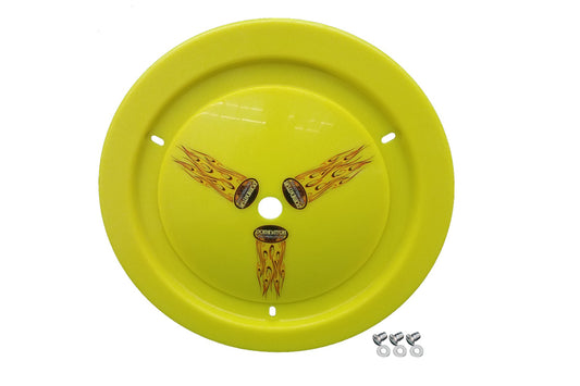 Mud Cover - Ultimate Real - Quick Turn Fasteners - Hardware Included - Cover Only - Plastic - Fluorescent Yellow - 15 in Wheels - Each