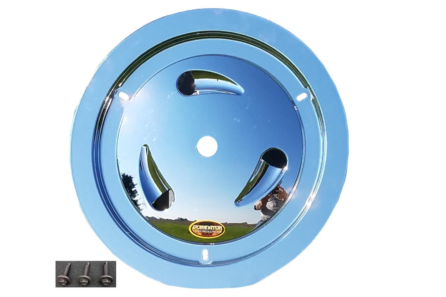 Mud Cover - Ultimate Real - Bolt-On - Hardware Included - Vented - Cover Only - Plastic - Chrome - 15 in Wheels - Each