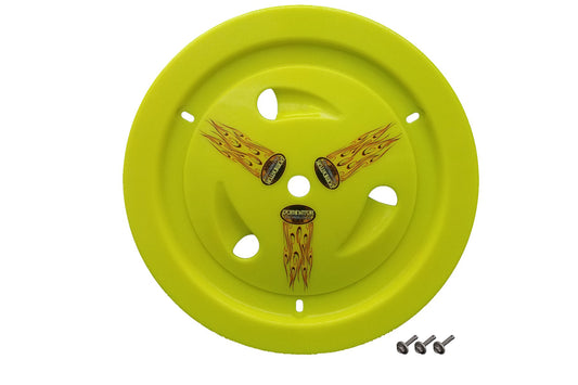 Mud Cover - Ultimate Real - Bolt-On - Hardware Included - Vented - Cover Only - Plastic - Fluorescent Yellow - 15 in Wheels - Each