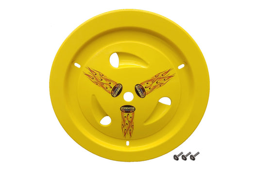 Mud Cover - Ultimate Real - Bolt-On - Hardware Included - Vented - Cover Only - Plastic - Yellow - 15 in Wheels - Each