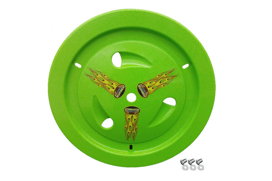 Mud Cover - Ultimate Real - Quick Turn Fasteners - Hardware Included - Vented - Cover Only - Plastic - Xtreme Green - 15 in Wheels - Each