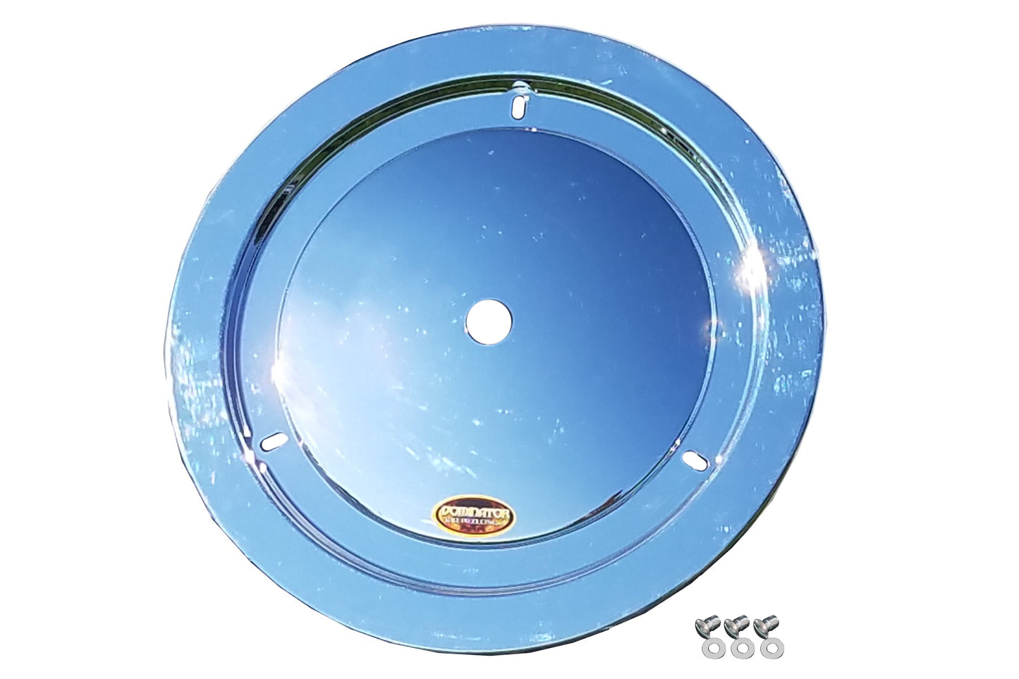Mud Cover - Ultimate - Quick Turn Fastener - Hardware Included - Cover Only - Plastic - Chrome - 15 in Wheels - Each