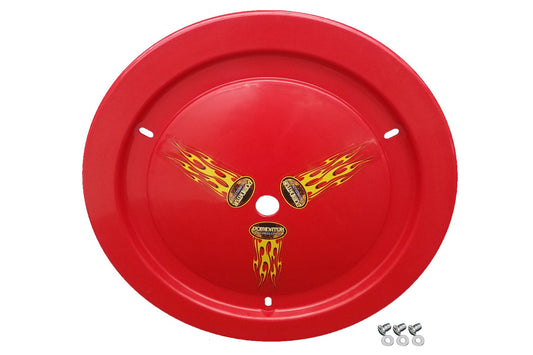 Mud Cover - Ultimate - Quick Turn Fastener - Hardware Included - Cover Only - Plastic - Red - 15 in Wheels - Each