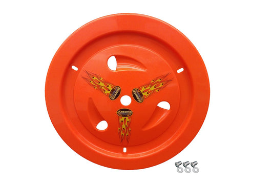 Mud Cover - Ultimate - Bolt-On - Hardware Included - Vented - Cover Only - Plastic - Fluorescent Orange - 15 in Wheels - Each