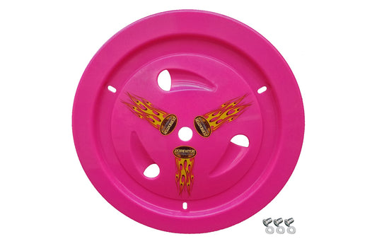 Mud Cover - Ultimate - Quick Turn Fastener - Hardware Included - Vented - Cover Only - Plastic - Pink - 15 in Wheels - Each