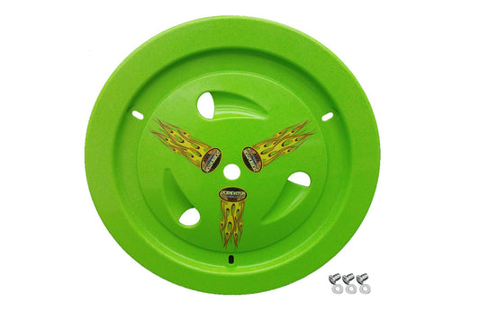 Mud Cover - Ultimate - Quick Turn Fastener - Hardware Included - Vented - Cover Only - Plastic - Xtreme Green - 15 in Wheels - Each