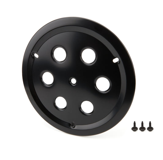 Mud Cover - Bolt-On - Vented Center Hole - Aluminum - Black Anodized - 15 in Wheels - Each