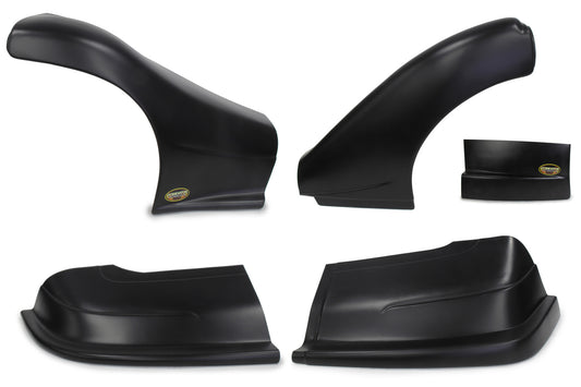 Nose - Dominator - Complete - Fenders Included - Plastic - Black - Dirt Late Model - Kit