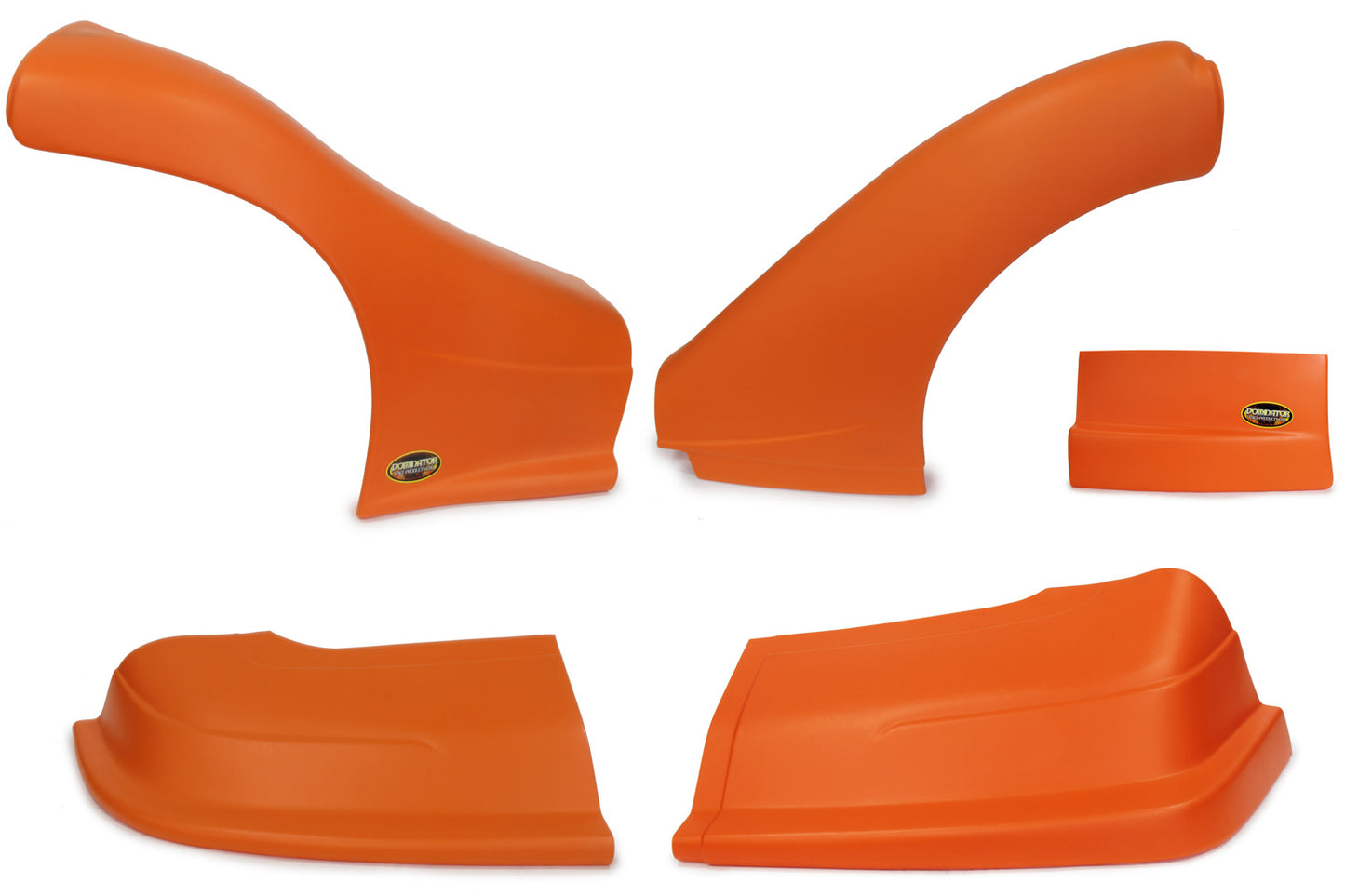 Nose - Dominator - Complete - Fenders Included - Plastic - Orange - Dirt Late Model - Kit