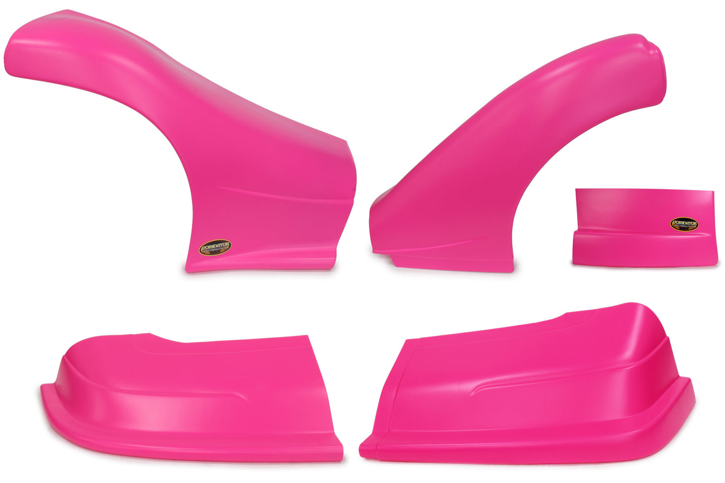 Nose - Dominator - Complete - Fenders Included - Plastic - Pink - Dirt Late Model - Kit