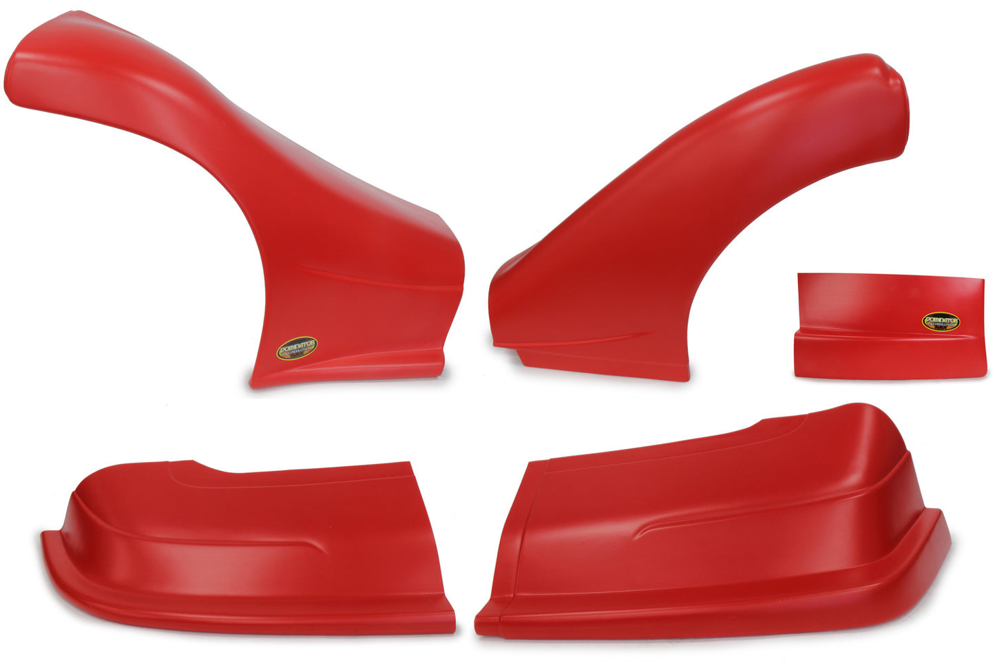 Nose - Dominator - Complete - Fenders Included - Plastic - Red - Dirt Late Model - Kit