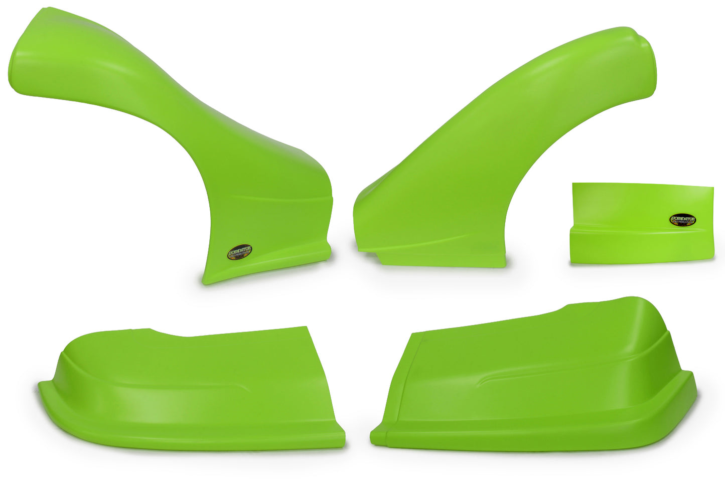 Nose - Dominator - Complete - Fenders Included - Plastic - Xtreme Green - Dirt Late Model - Kit
