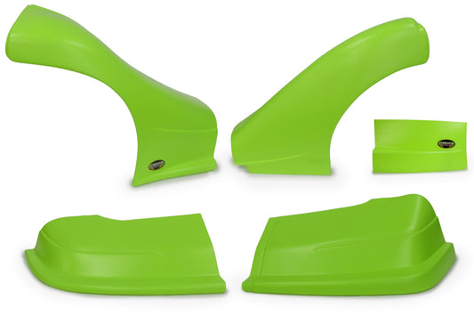 Nose - Dominator - Complete - Fenders Included - Plastic - Xtreme Green - Dirt Late Model - Kit