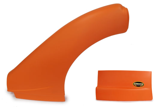 Fender - Dominator - Complete - Driver Side - Plastic - Orange - Dirt Late Model - Kit