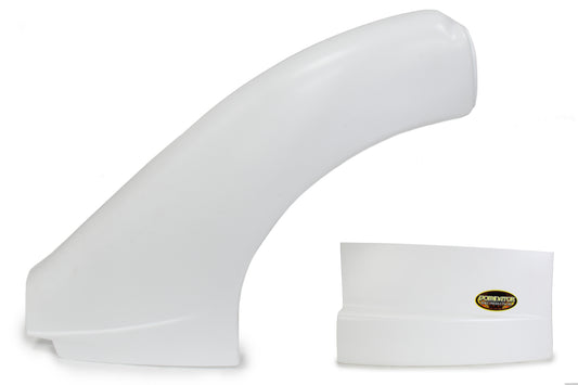 Fender - Dominator - Complete - Driver Side - Plastic - White - Dirt Late Model - Kit