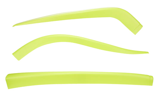 Air Valance - 3 Piece - Plastic - Fluorescent Yellow - Dirt Late Model - Kit