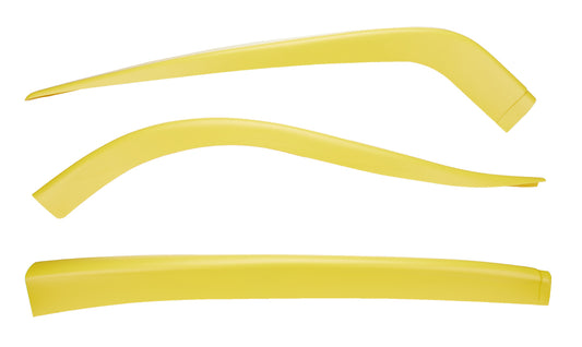Air Valance - 3 Piece - Plastic - Yellow - Dirt Late Model - Kit