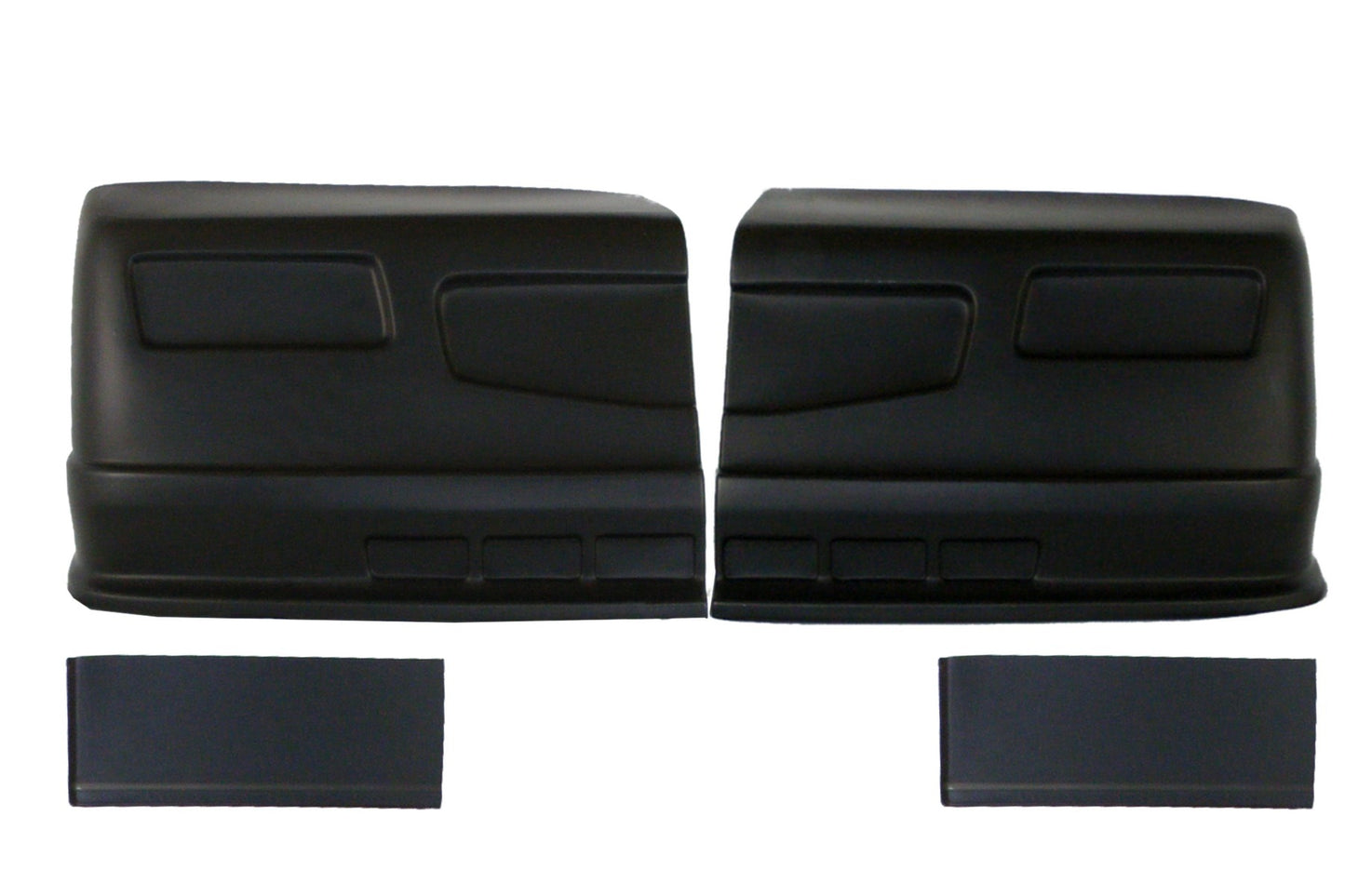 Nose - Dominator SS - Complete - Fender Extensions Included - Plastic - Black - Universal - Street Stock - Kit