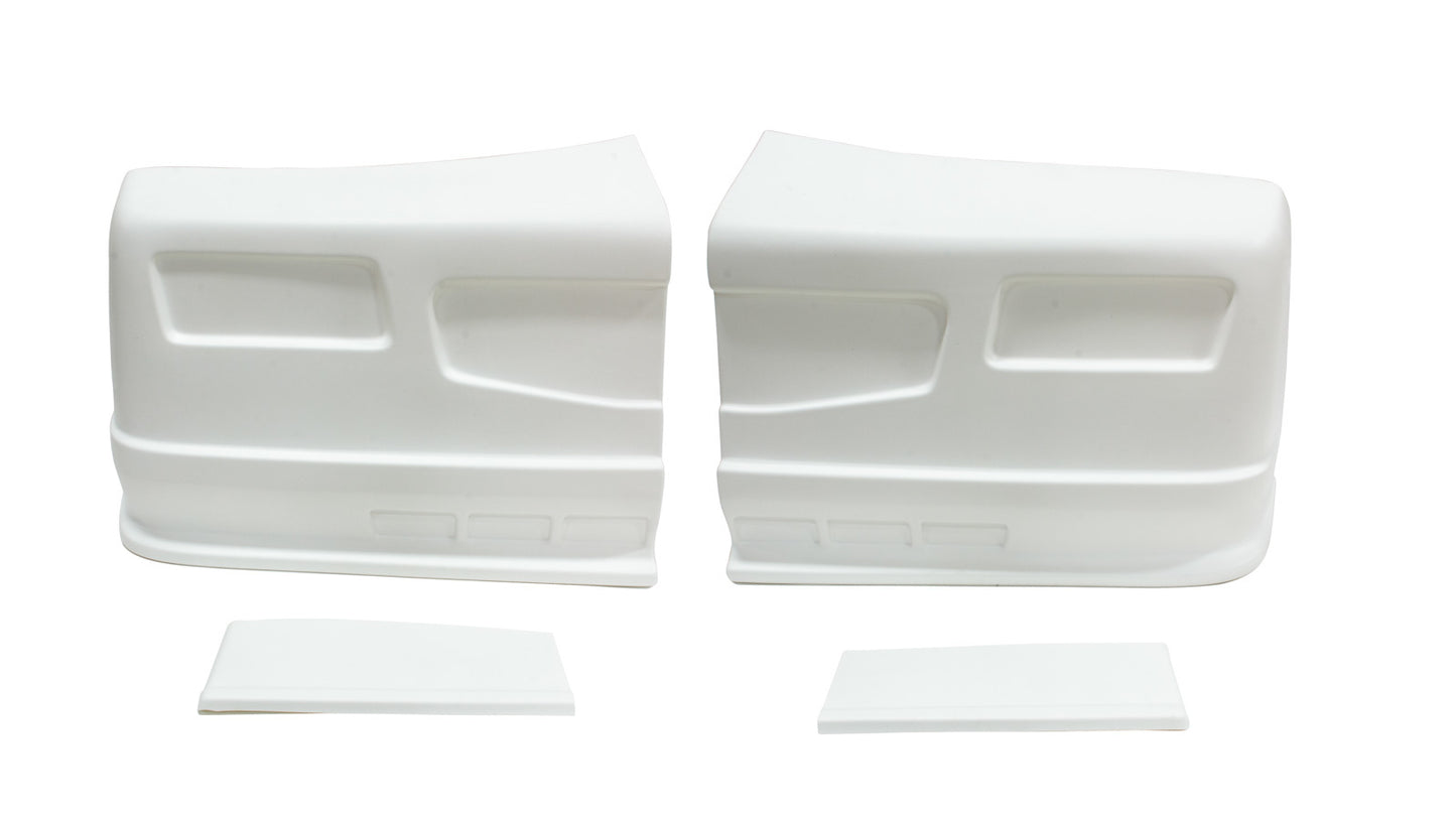 Nose - Dominator SS - Complete - Fender Extensions Included - Plastic - White - Universal - Street Stock - Kit
