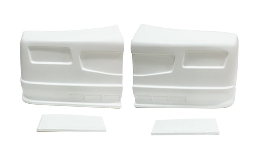 Nose - Dominator SS - Complete - Fender Extensions Included - Plastic - White - Universal - Street Stock - Kit