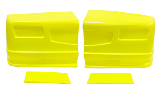 Nose - Dominator SS - Complete - Fender Extensions Included - Plastic - Yellow - Universal - Street Stock - Kit