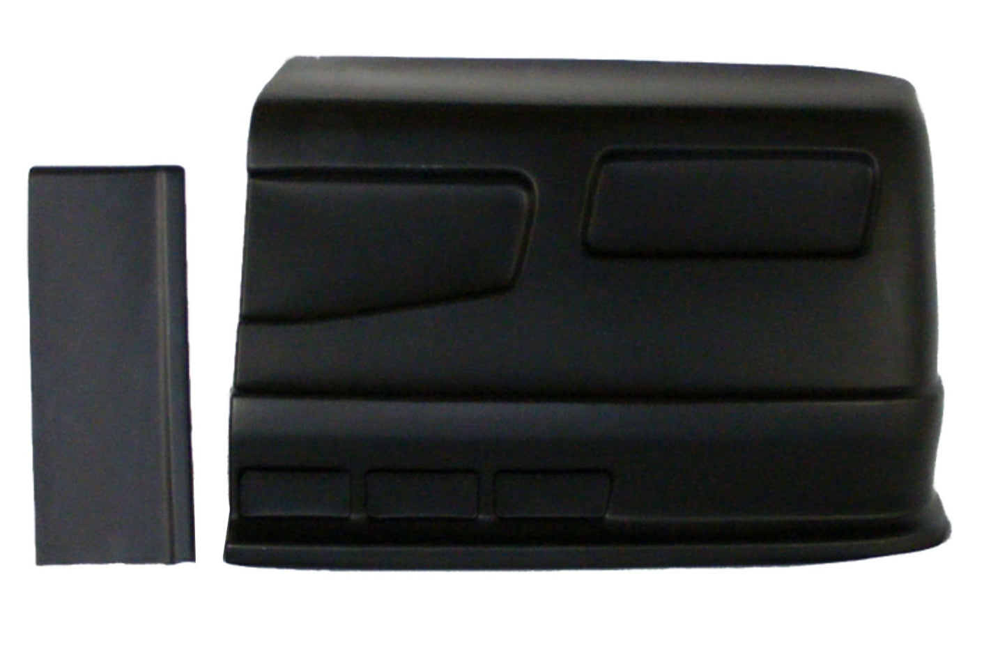 Nose - Dominator SS - Driver Side - Fender Extension Included - Plastic - Black - Universal - Street Stock - Kit