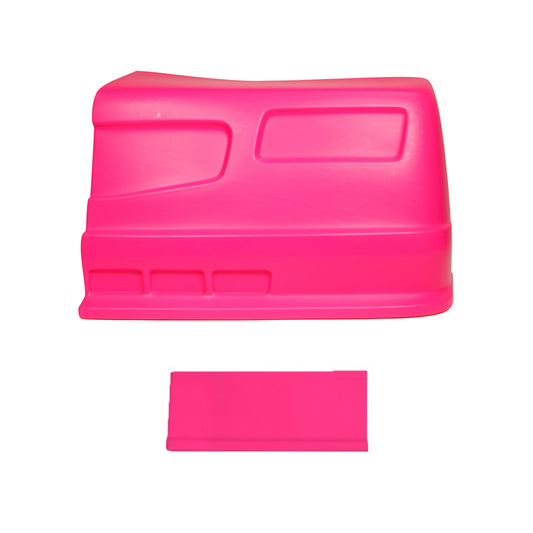Nose - Dominator SS - Driver Side - Fender Extension Included - Plastic - Pink - Universal - Street Stock - Kit