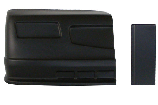 Nose - Dominator SS - Passenger Side - Fender Extension Included - Plastic - Black - Universal - Street Stock - Kit