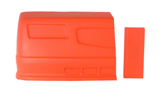 Nose - Dominator SS - Passenger Side - Fender Extension Included - Plastic - Fluorescent Orange - Universal - Street Stock - Kit