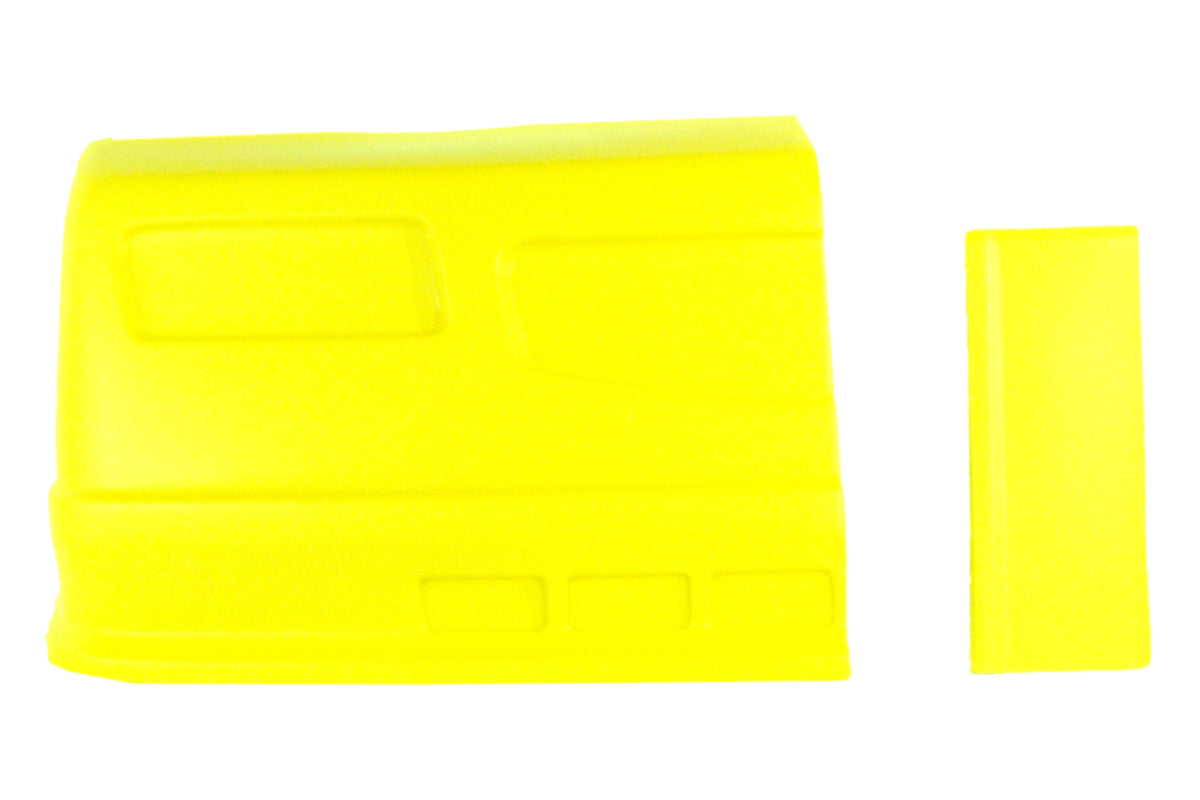 Nose - Dominator SS - Passenger Side - Fender Extension Included - Plastic - Fluorescent Yellow - Universal - Street Stock - Kit