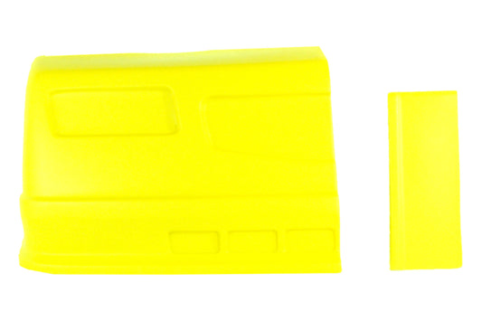 Nose - Dominator SS - Passenger Side - Fender Extension Included - Plastic - Fluorescent Yellow - Universal - Street Stock - Kit